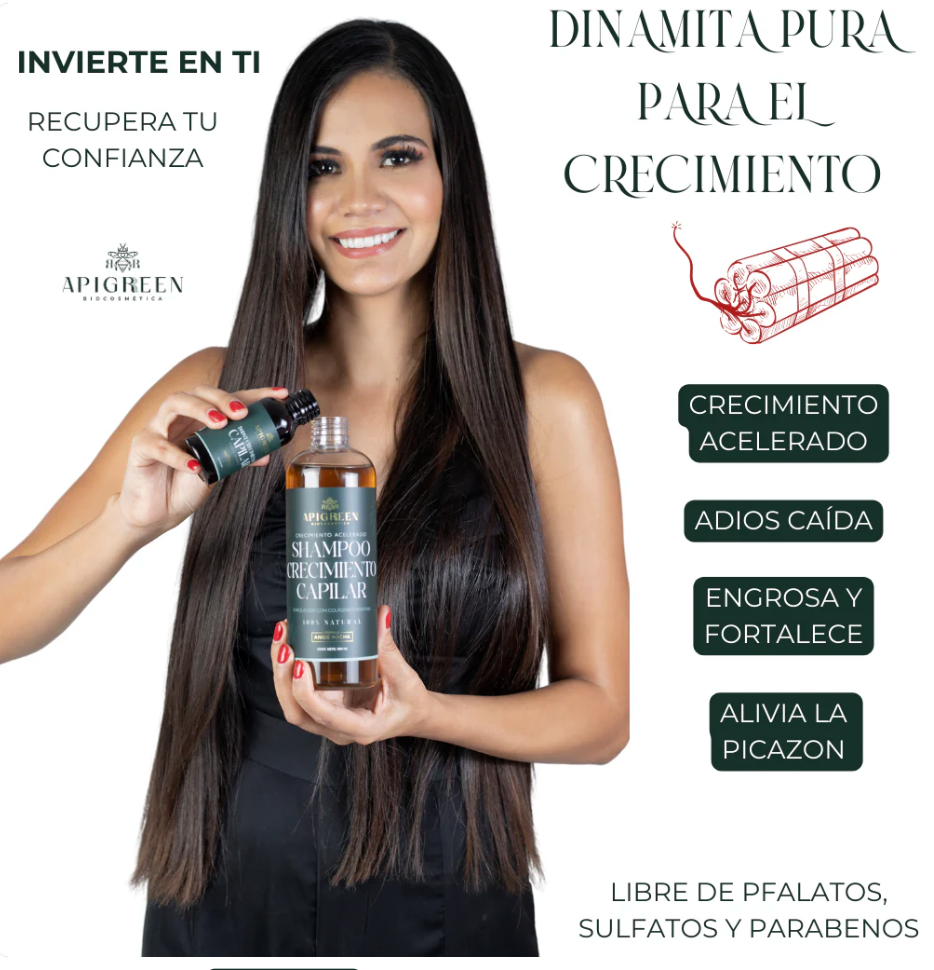 SHAMPOO CON ROMERO Y BIOTINA-CRECIMIENTO CAPILAR ACELERADO